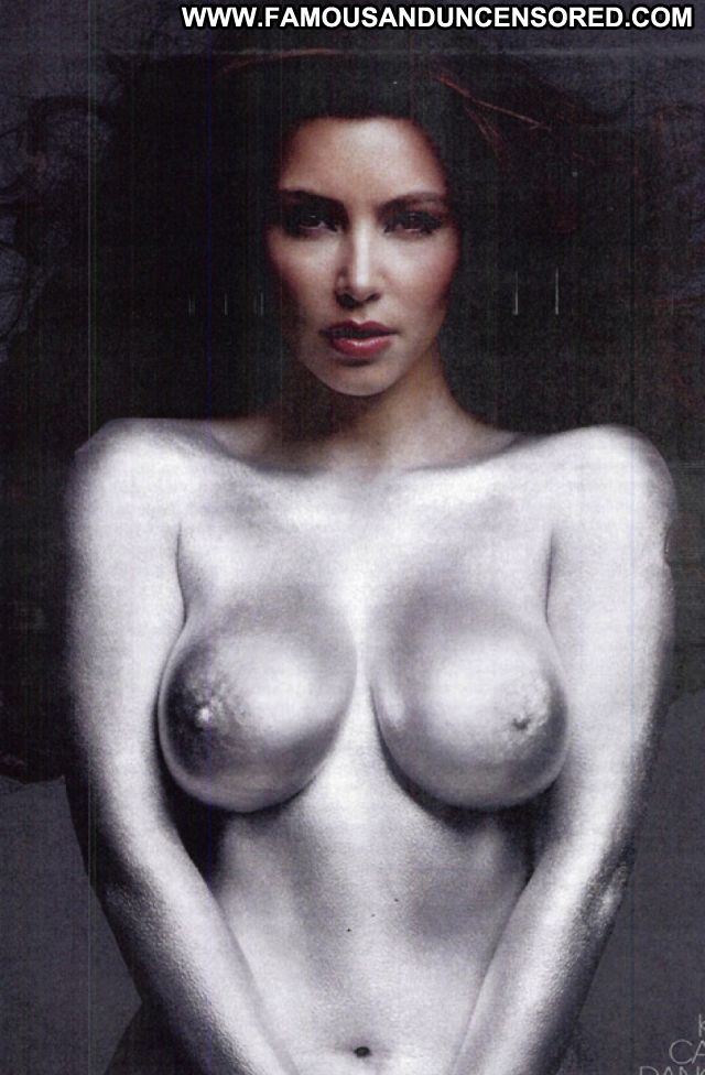 Kim Kardashian Body Painting Brunette Gorgeous Nude Scene