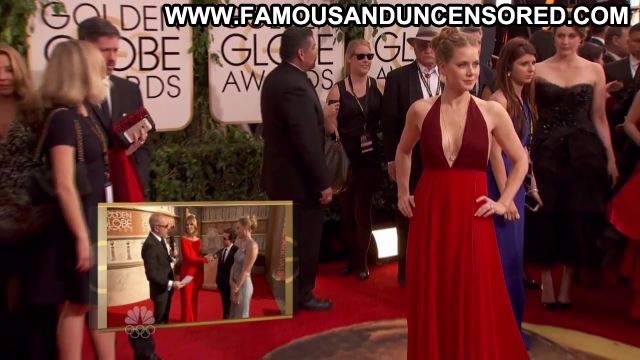 Amy Adams Golden Globe Awards 2014 Showing Cleavage Blonde
