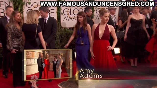Amy Adams Golden Globe Awards 2014 Showing Cleavage Actress
