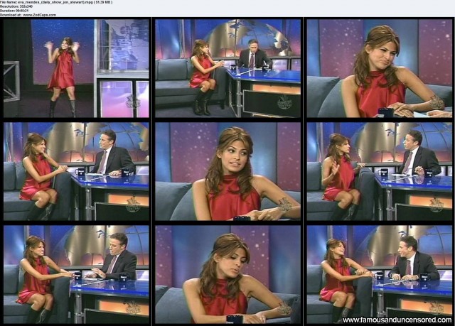 Eva Mendes The Daily Show Beautiful Celebrity Sexy Nude Scene
