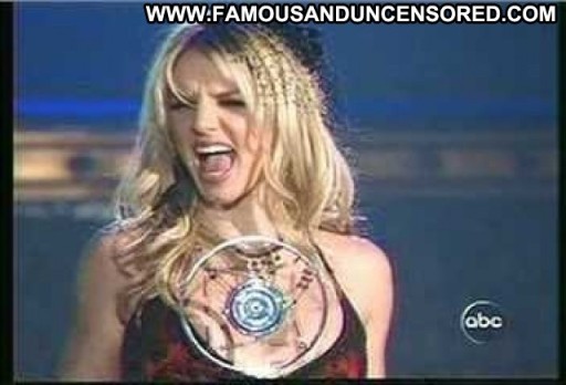 Britney Spears Straight Cleavage Skirt Stockings Fishnet Black Celebrity