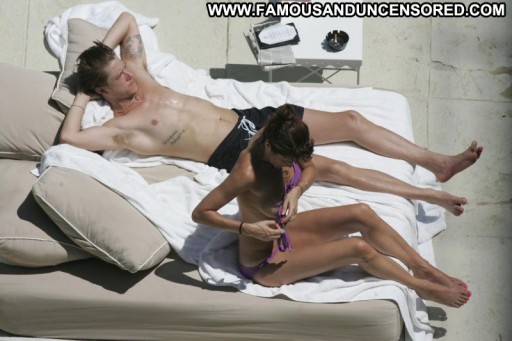 Helena Christensen Posing Hot Brunette Bikini Famous Celebrity Hot Pool Straight