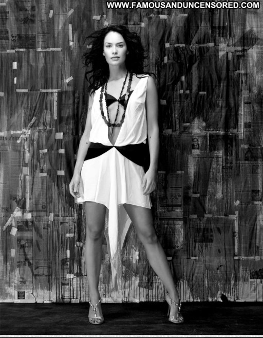 Lena Headey Hot Brunette Sexy Dress Posing Hot Famous Cute Celebrity Babe Straight Sexy