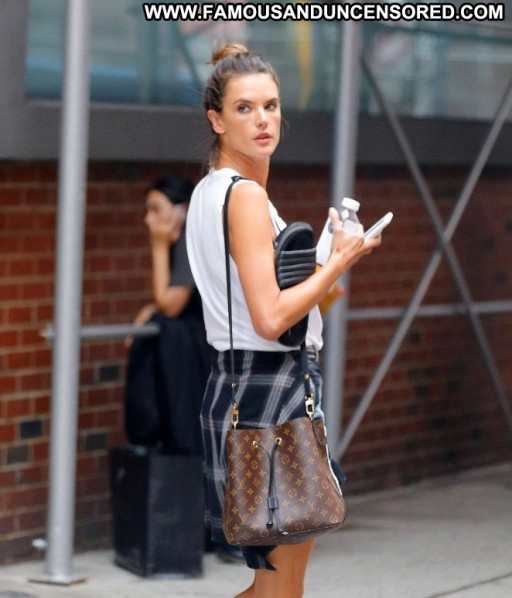 Alessandra Ambrosio Paparazzi Celebrity Straight New York Posing Hot Beautiful Babe