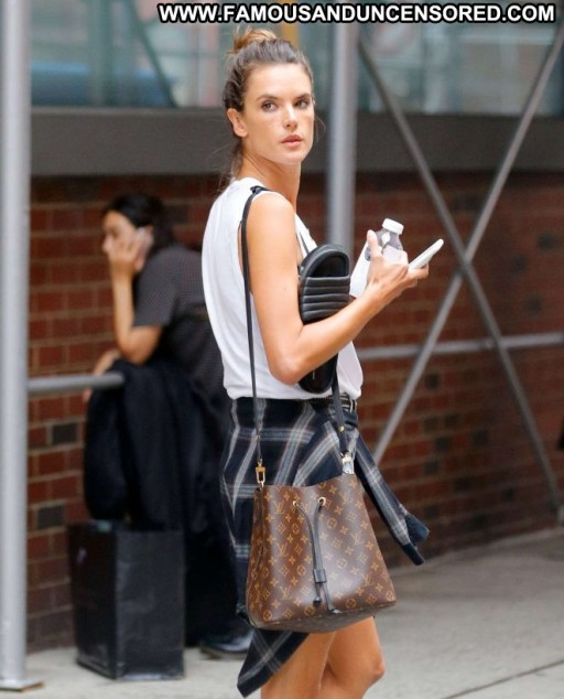 Alessandra Ambrosio Paparazzi Celebrity Straight New York Posing Hot Beautiful Babe
