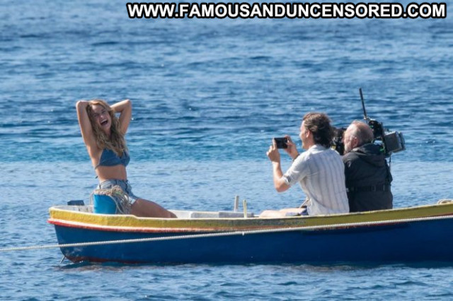 Lily James Mamma Mia Croatia Posing Hot Beautiful Bikini Croatian