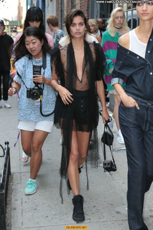 Sara Sampaio Black Celebrity See Through Straight Beautiful Babe Posing Hot