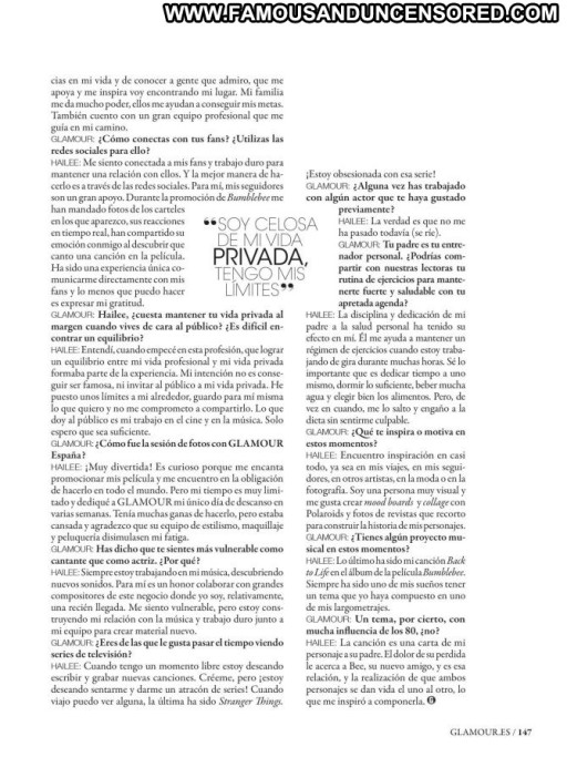 Hailee Steinfeld Magazine Celebrity Glamour Spain Posing Hot Paparazzi Straight Spa Beautiful Babe