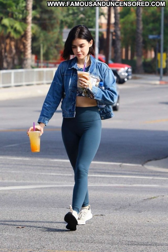 Lucy Hale No Source Paparazzi Celebrity Posing Hot Babe Beautiful Gym