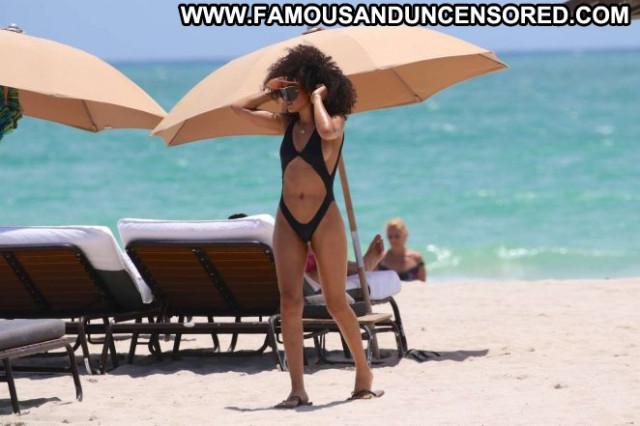 Leila Depina The Beach Paparazzi Black Posing Hot Beautiful Beach