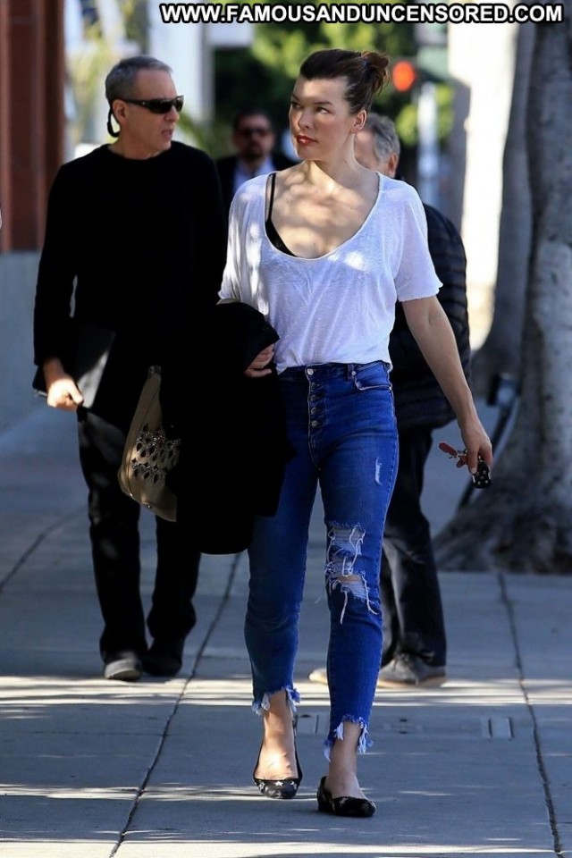 Milla Jovovich Beverly Hills Celebrity Babe Paparazzi Beautiful