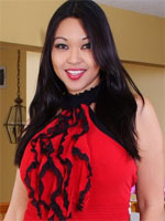 Asian Pornstar Mika Tan giving a Blowjob and Titjob