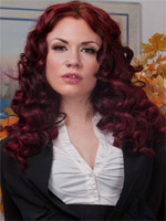 Redhead Pornstar Andy San Dimas Strips and Fingers Pussy