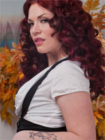 Redhead Pornstar Andy San Dimas Strips and Fingers Pussy