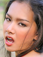 Asian Glamour Model Jasmine Wang Playing Kinky Games Outdoors