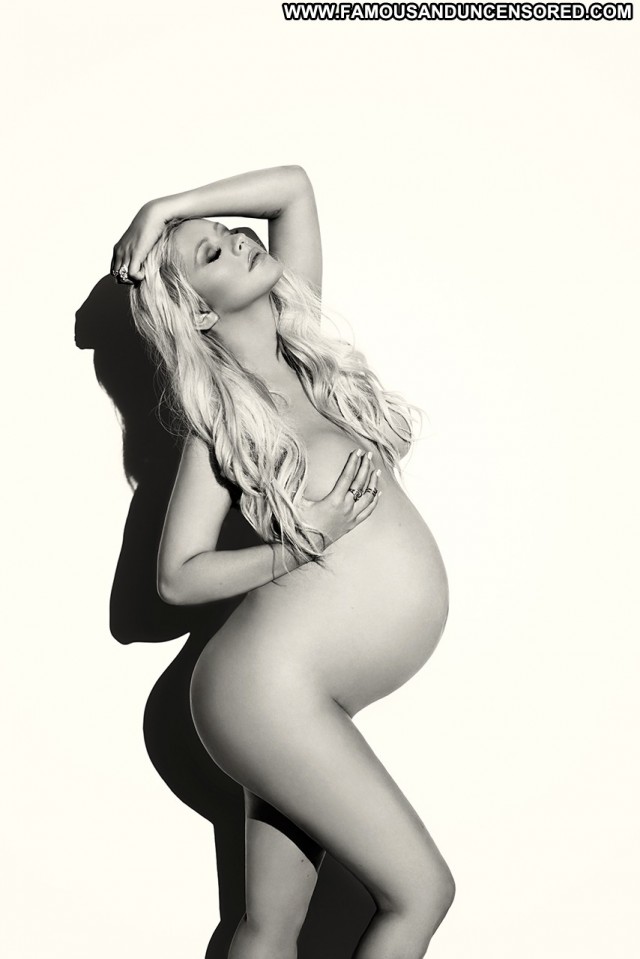 Christina Aguilera Magazine Pregnant Shirt Singer Hot Celebrity Cute