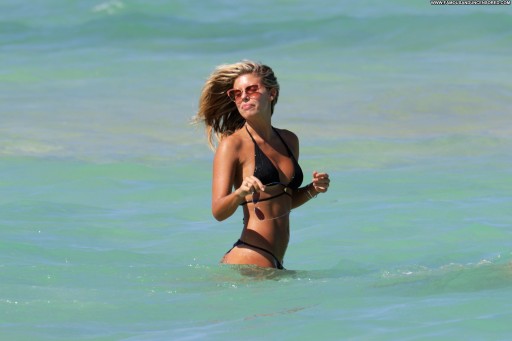 Bikini Black High Resolution Posing Hot Celebrity Babe Beach Bikini Straight Beautiful