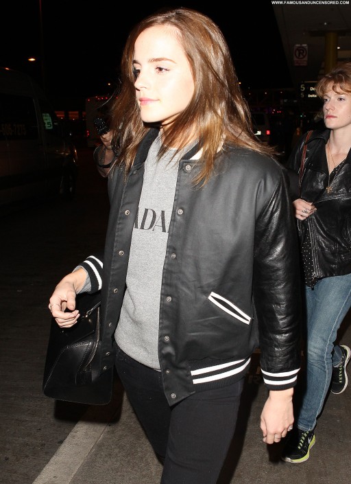Emma Watson Beautiful High Resolution Candids Straight Lax Airport Posing Hot Celebrity Babe