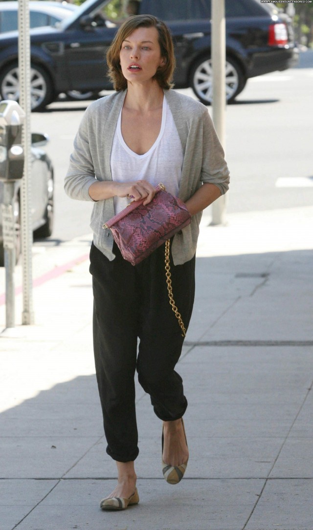 Milla Jovovich Los Angeles Posing Hot Celebrity Babe Beautiful High