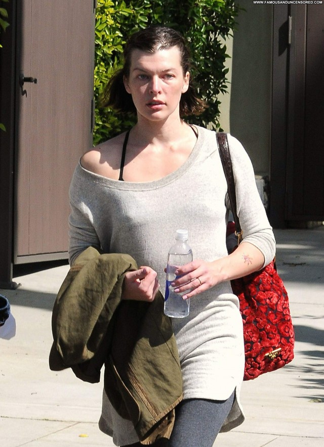 Milla Jovovich West Hollywood Hollywood Gym High Resolution Posing