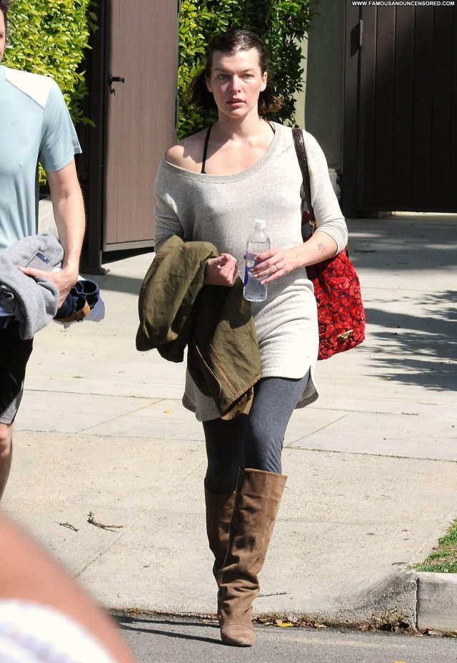 Milla Jovovich West Hollywood Posing Hot Beautiful High Resolution