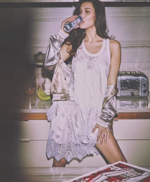 Bella Hadid Posing Hot Celebrity Straight