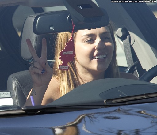 Miley Cyrus Hollywood Posing Hot West Hollywood Babe Beautiful Celebrity High Resolution Straight
