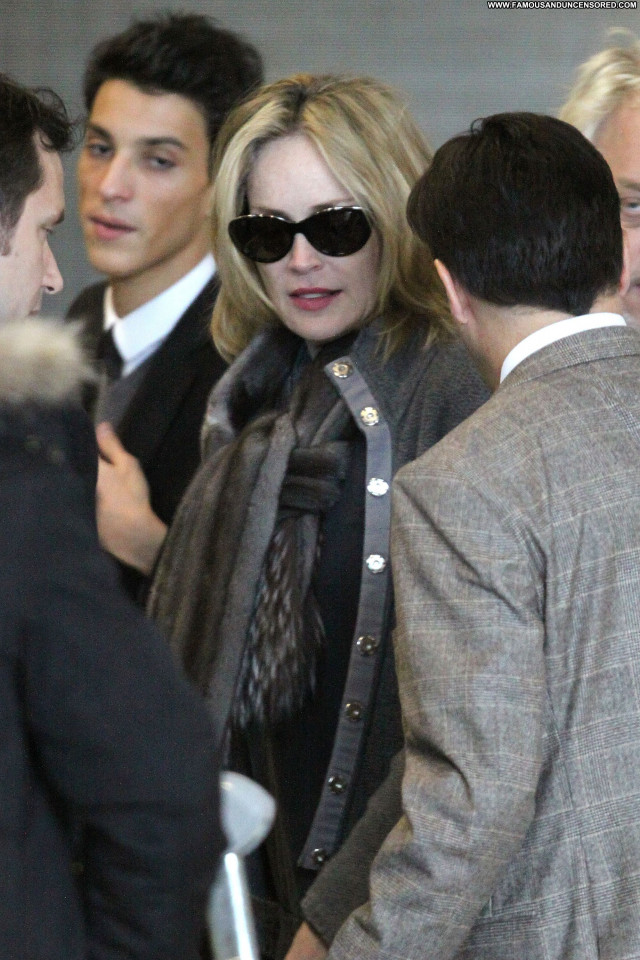 Sharon Stone Beautiful Posing Hot Celebrity Paris Leather High