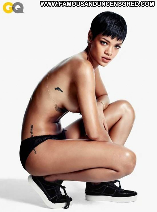 Rihanna Gq Magazine Celebrity Private Beautiful Posing Hot Topless