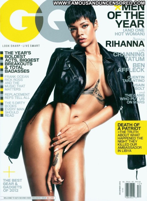 Rihanna Beautiful Celebrity Straight Topless Private Posing Hot Magazine Babe