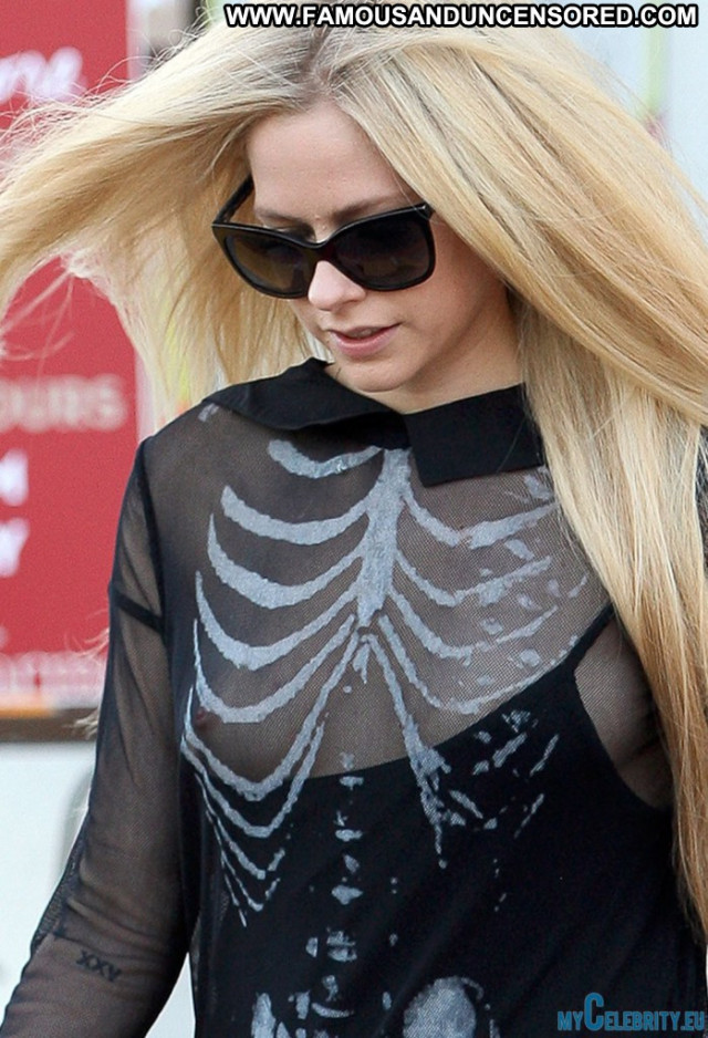 Avril Lavigne Beverly Hills See Through Beautiful Celebrity Babe